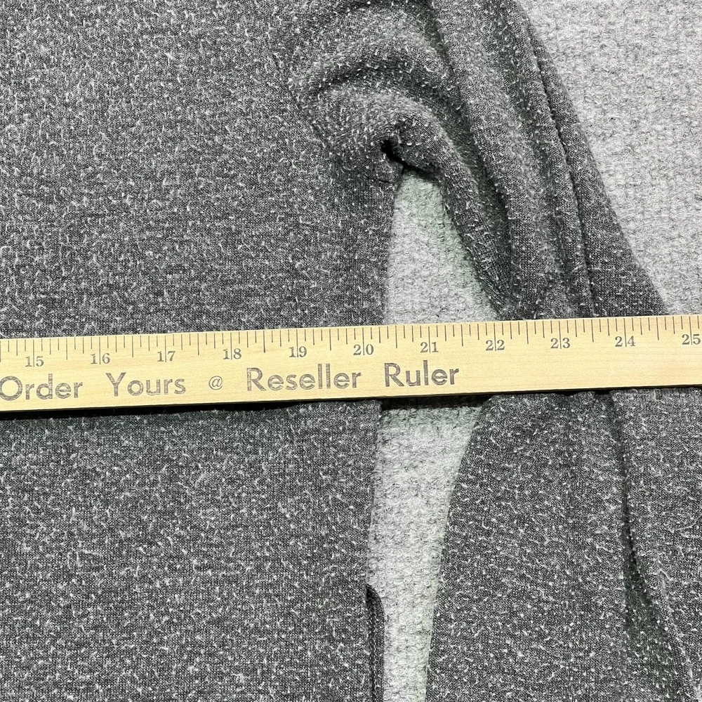 Alo Yoga Sweatshirt Womens M Gray Terry Pullover Crew Neck Speckled Lounge Top